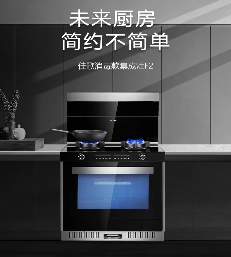 佳歌F2集成灶，打造簡約不簡單的未來廚房！